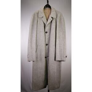 Harris Tweed Yarmouth Royal Store Limited Gray Overcoat Coat 46R